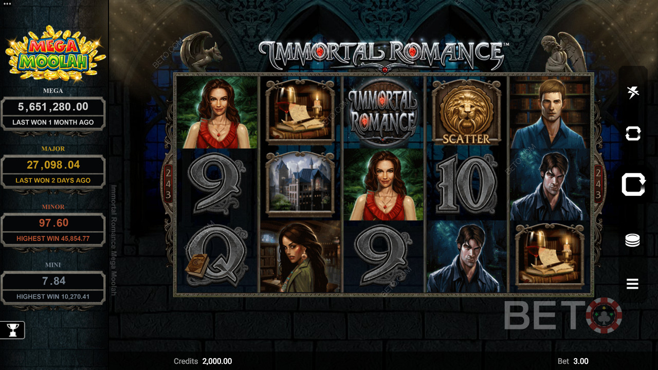 Immortal Romance Mega Moolah - один из самых прибыльных онлайн слотов