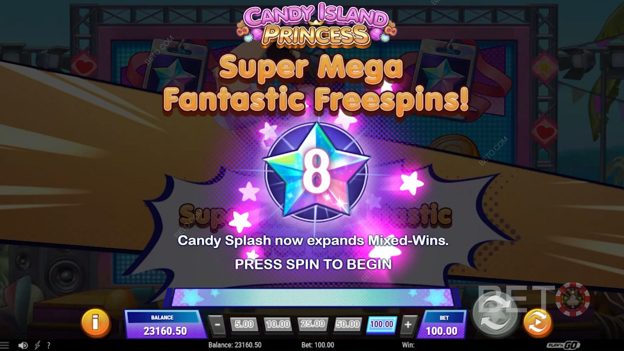 Яркие бесплатные вращения в игре Candy Island Princess