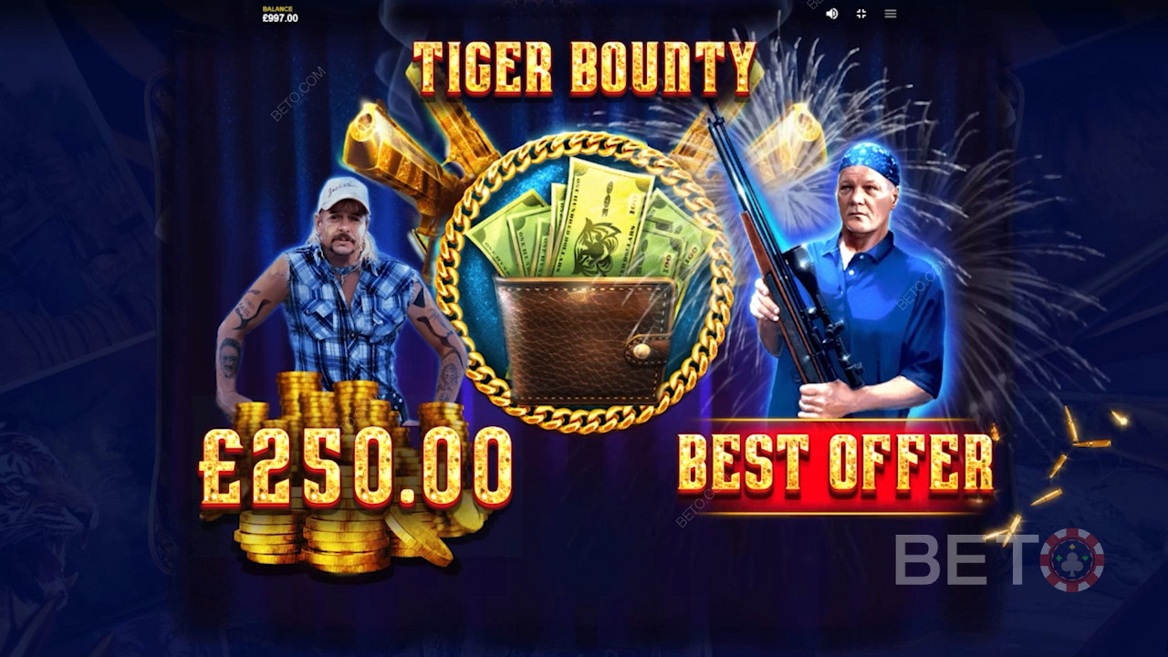 Бонус Tiger Bounty в Joe Exotic
