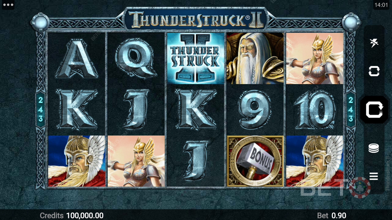 Различные тематические символы в Thunderstruck II