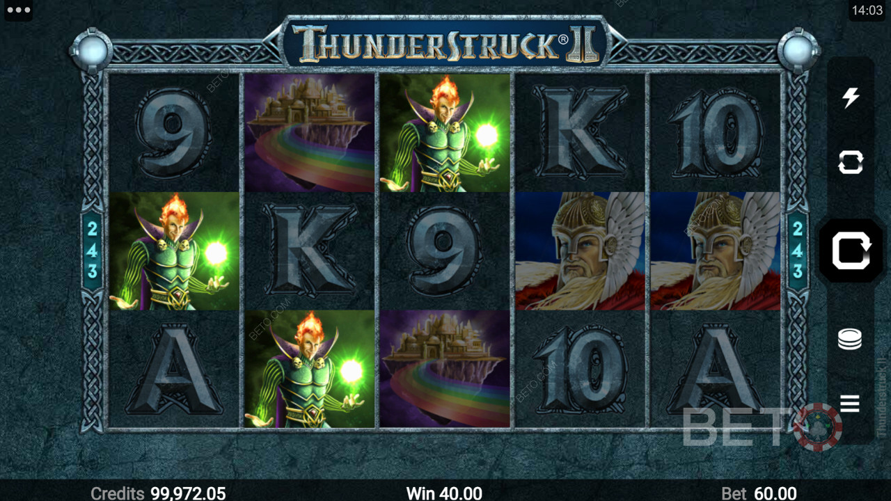 Высокооплачиваемые символы картинок в Thunderstruck II