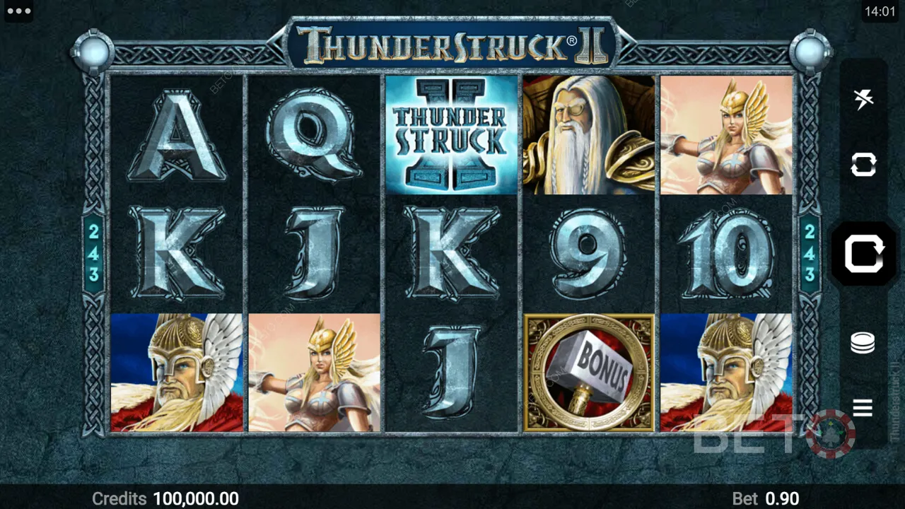Выигрыш удивительных выплат в игре Thunderstruck II