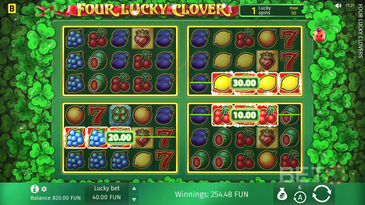 Обзор Four Lucky Clover от BETO Slots