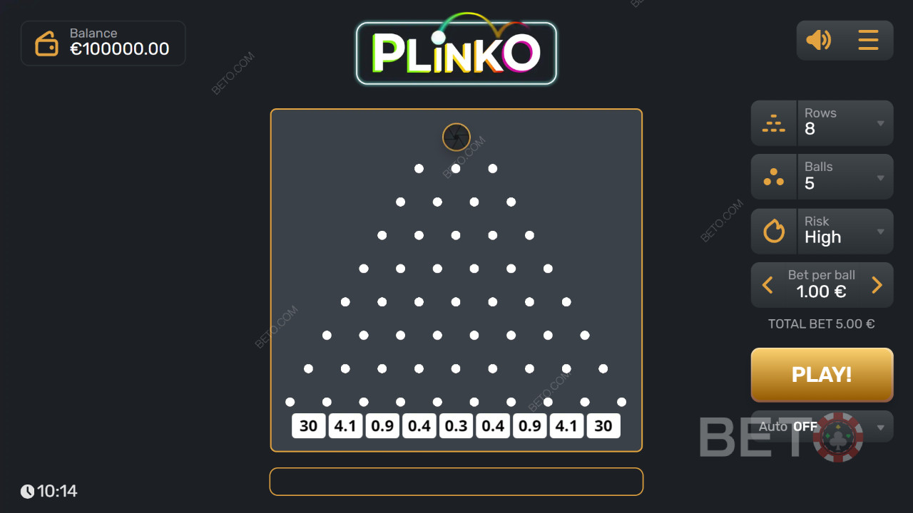 Бонусные функции в Plinko от Gaming Corps
