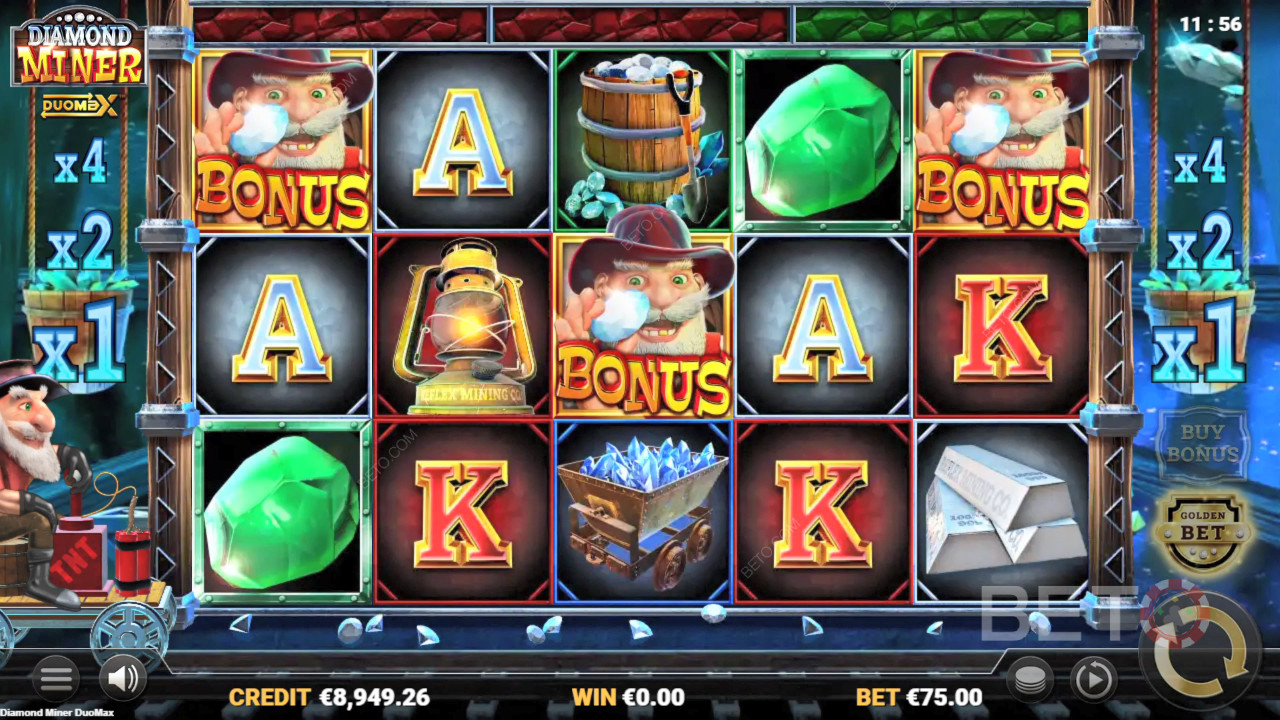 Обзор Diamond Miner DuoMax от BETO Slots