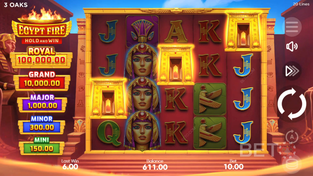 Как играть в Egypt Fire от 3 Oaks Gaming