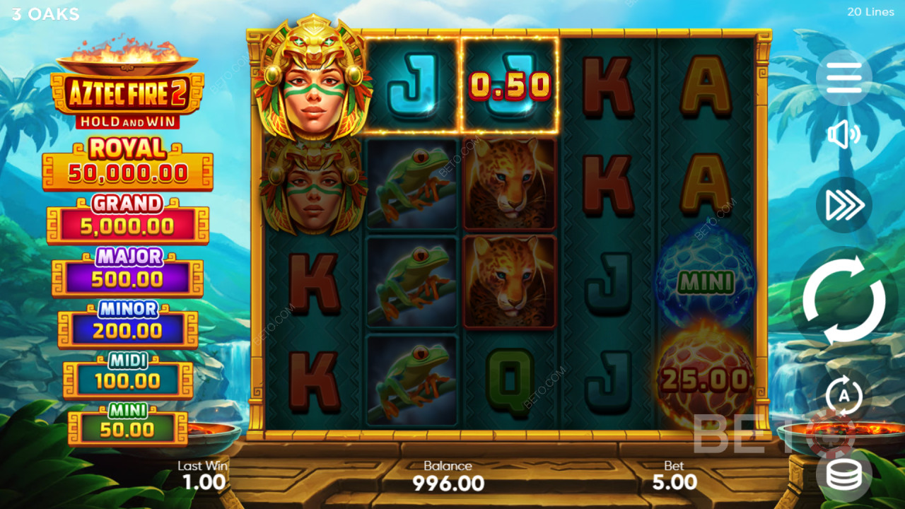 Как играть в Aztec Fire 2 от 3 Oaks Gaming