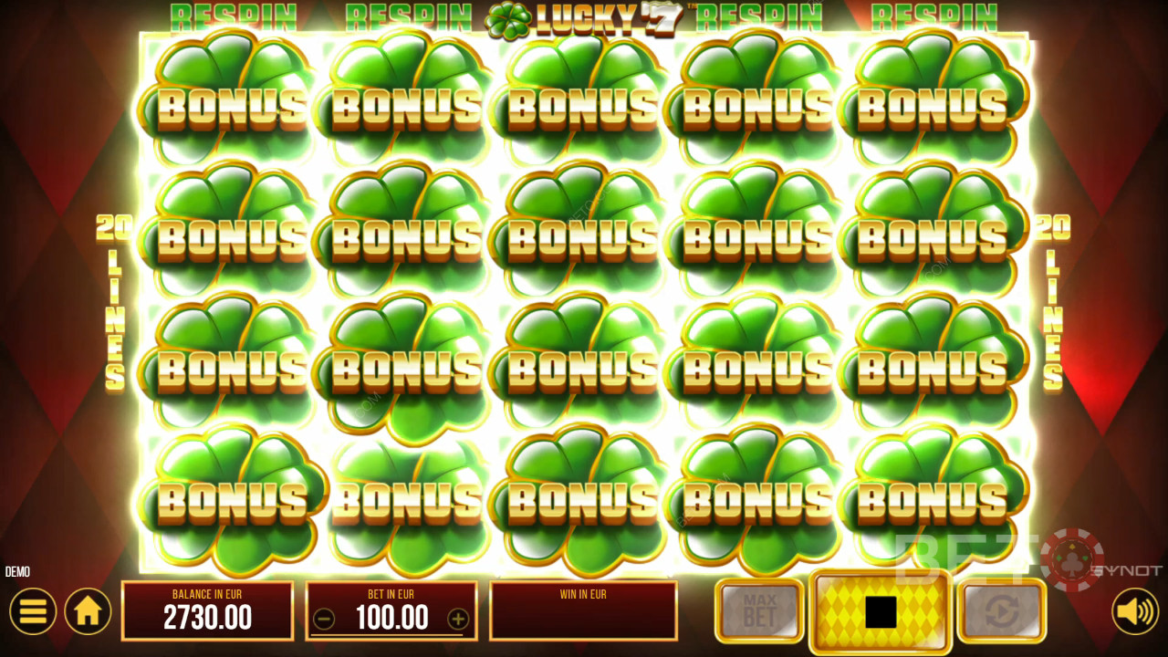 Бонусные функции в игре Lucky 77 от SYNOT Games