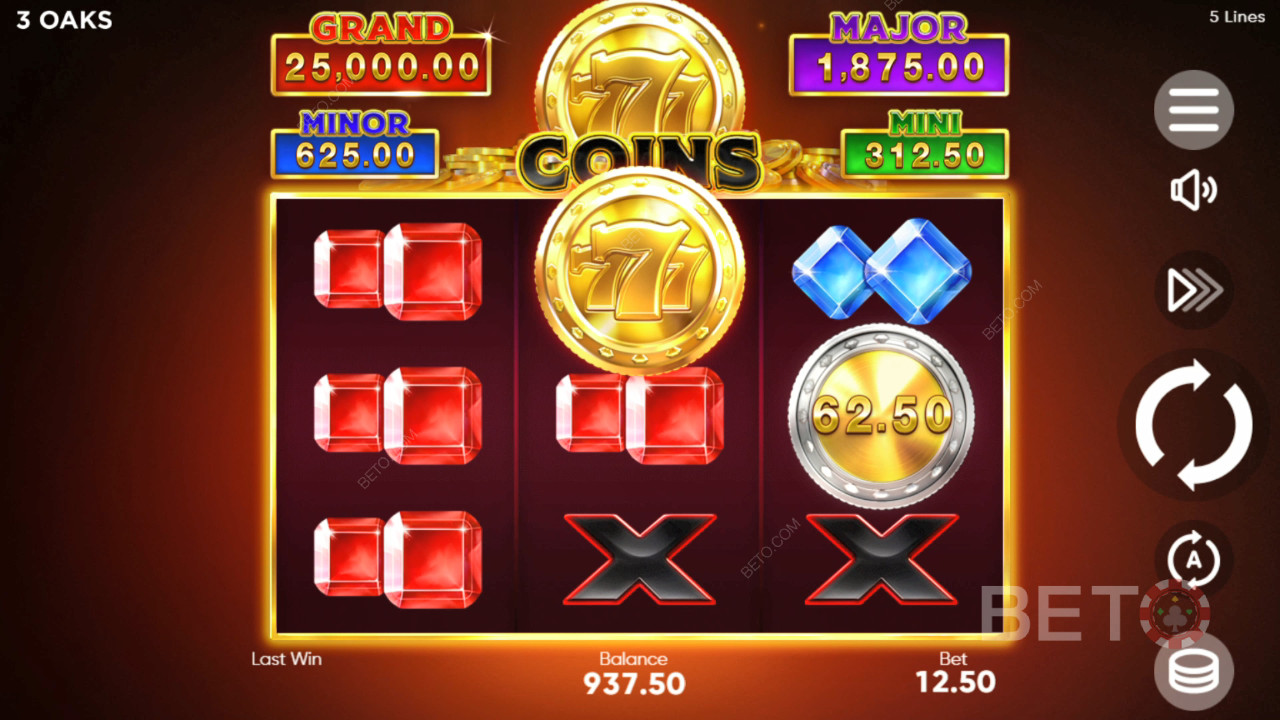 Выиграйте в 6 000 раз больше вашей ставки в видеослоте 777 Coins!