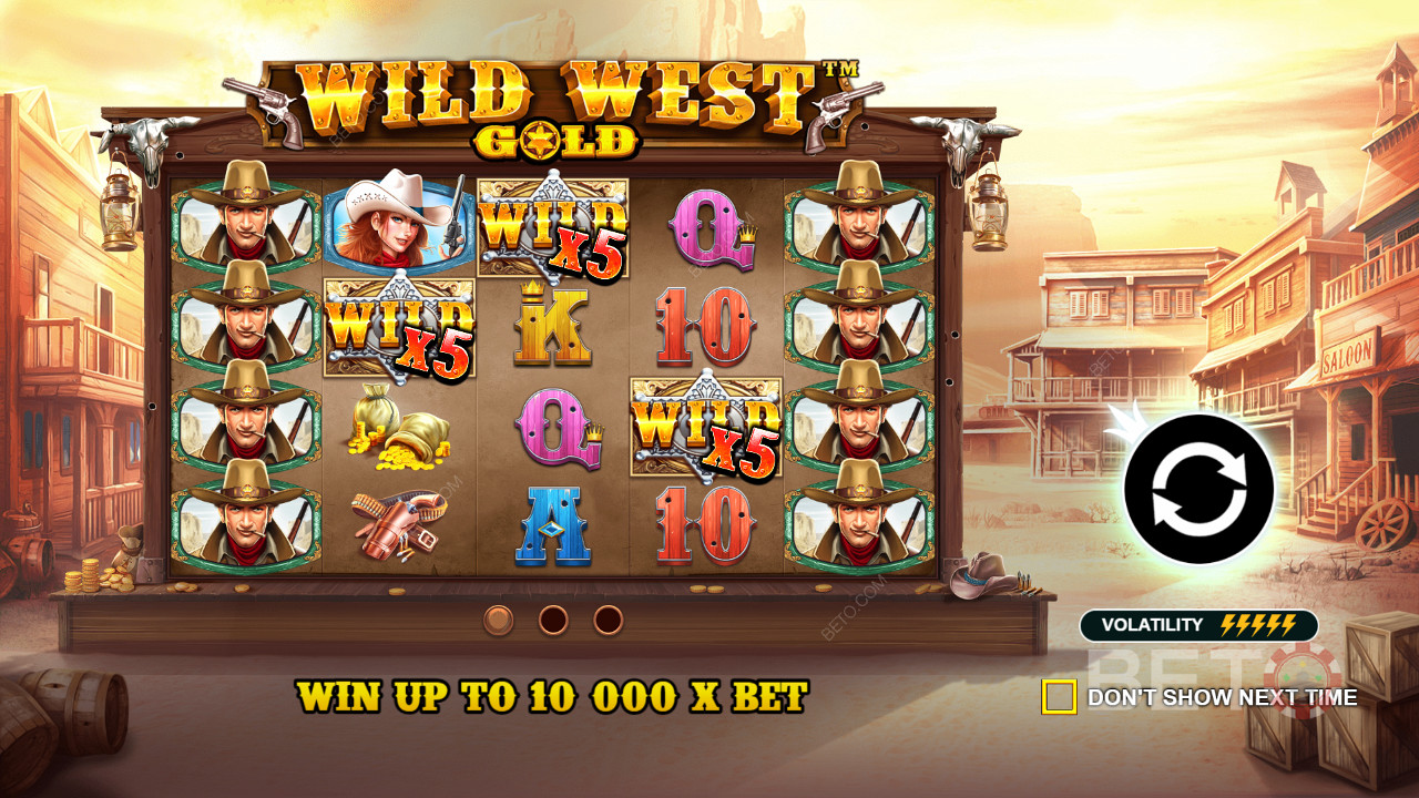Вознаграждающие символы Wild помогают получить выплату в игре Wild West Gold