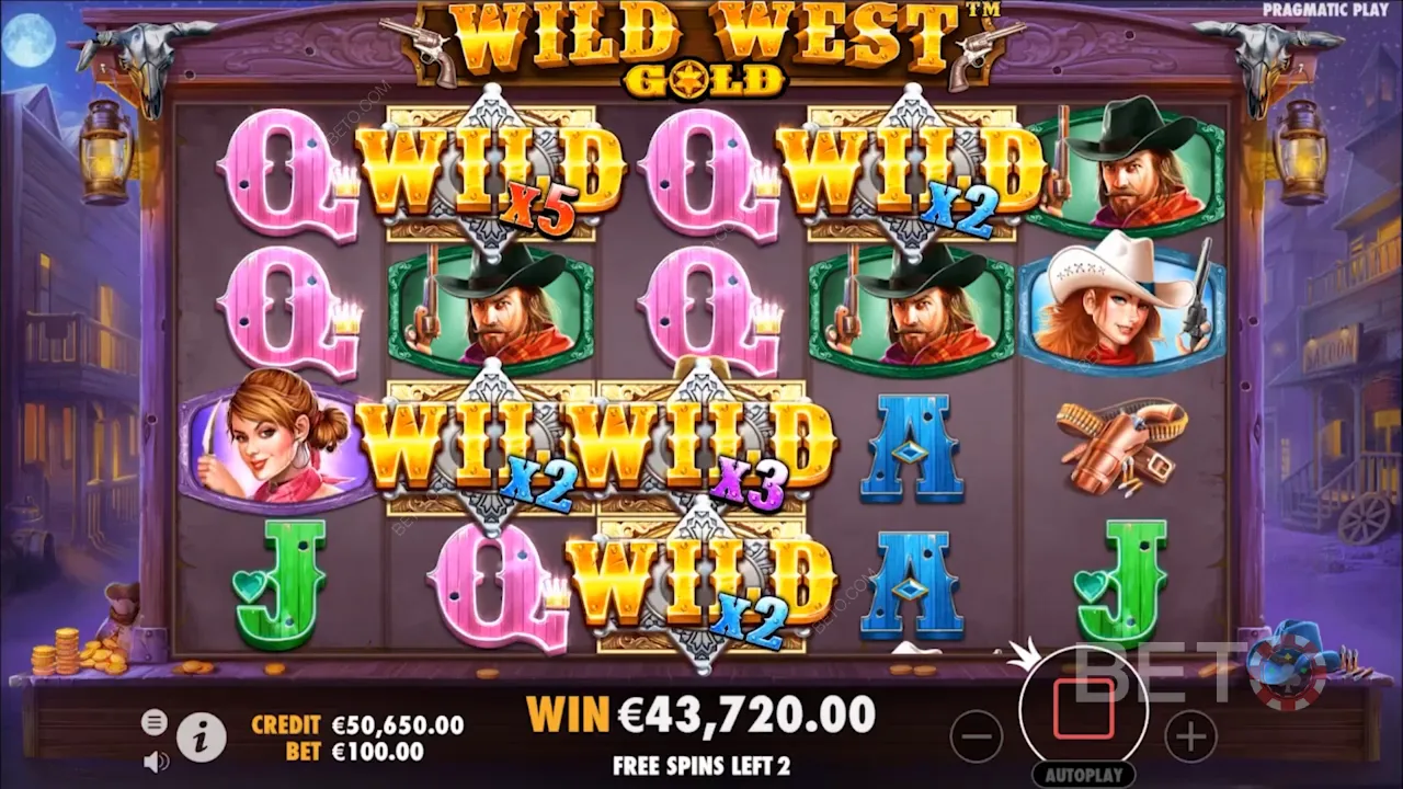 Пример геймплея Wild West Gold