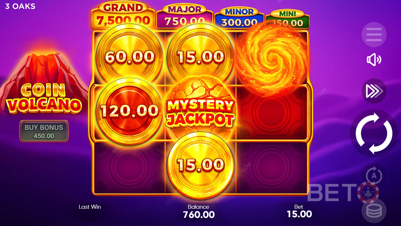 Выиграйте 2,551x вашу ставку в онлайн слоте Монетный Вулкан!