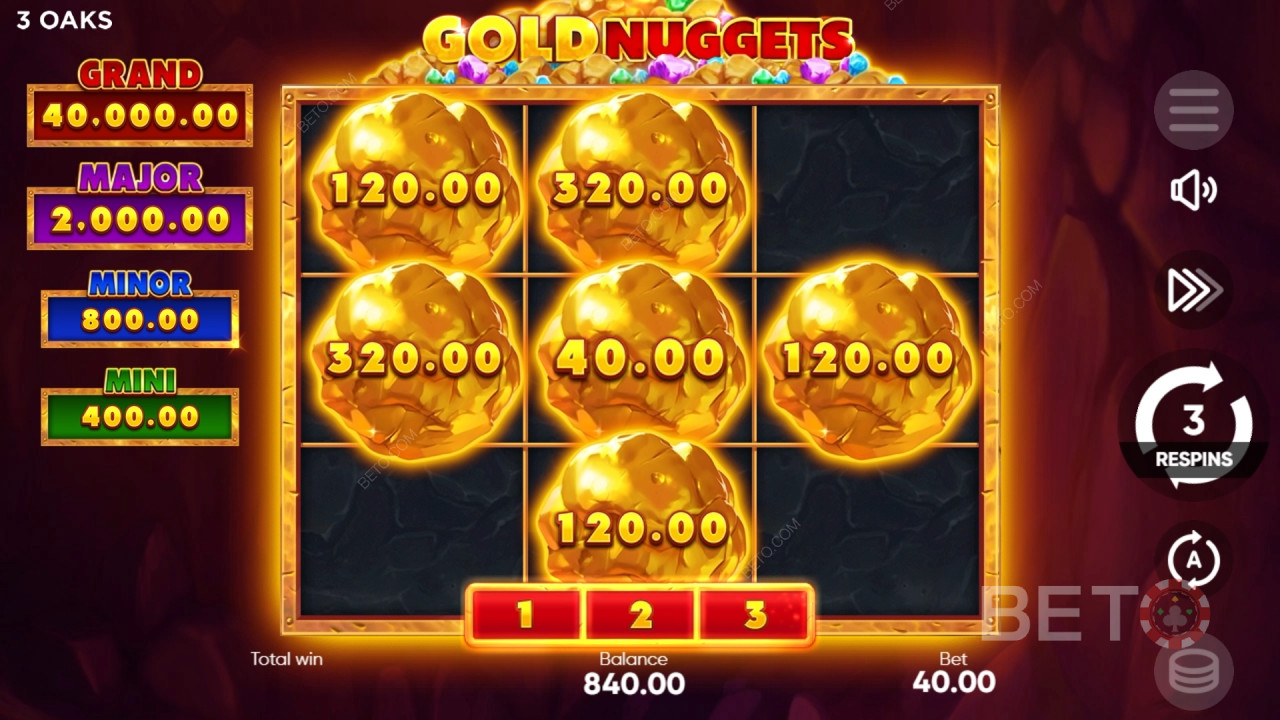 Gold Nuggets (3 Oaks) Играть Бесплатно