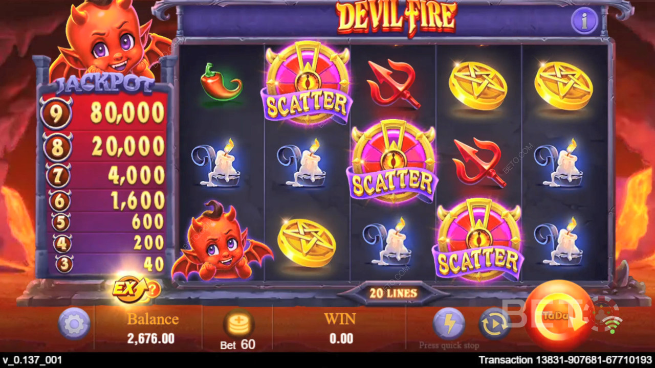 Бонусные функции в Devil Fire от TaDa Gaming