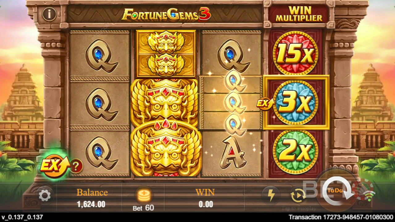 Бонусные функции в Fortune Gems 3 от TaDa Gaming