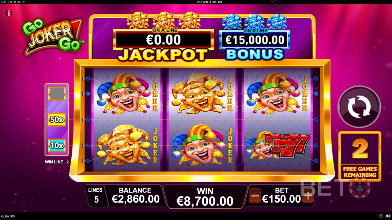 Выиграйте 1 000x вашу ставку в игровом автомате Go Joker Go!