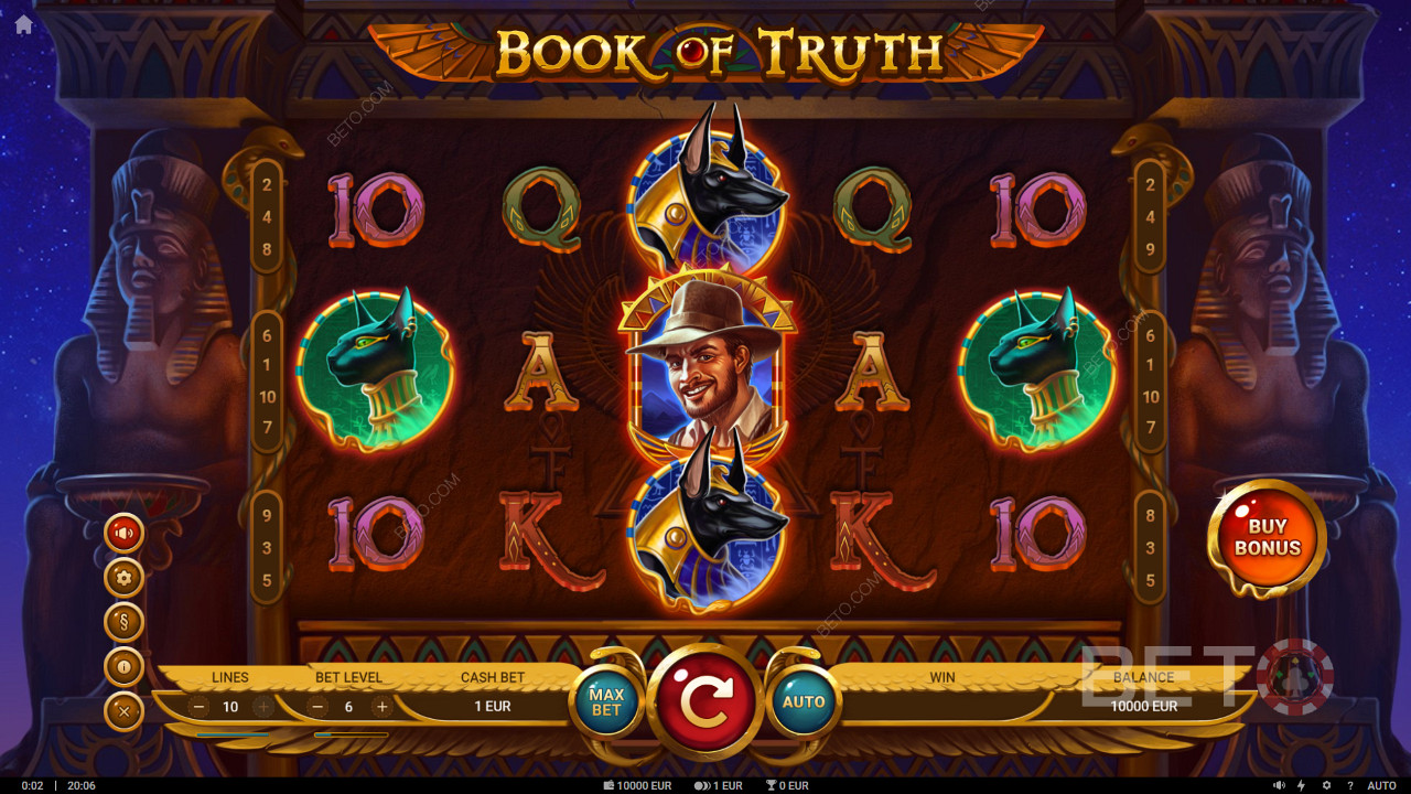 Book of Truth видеослот с двумя типами бесплатных вращений с расширяющимися символами