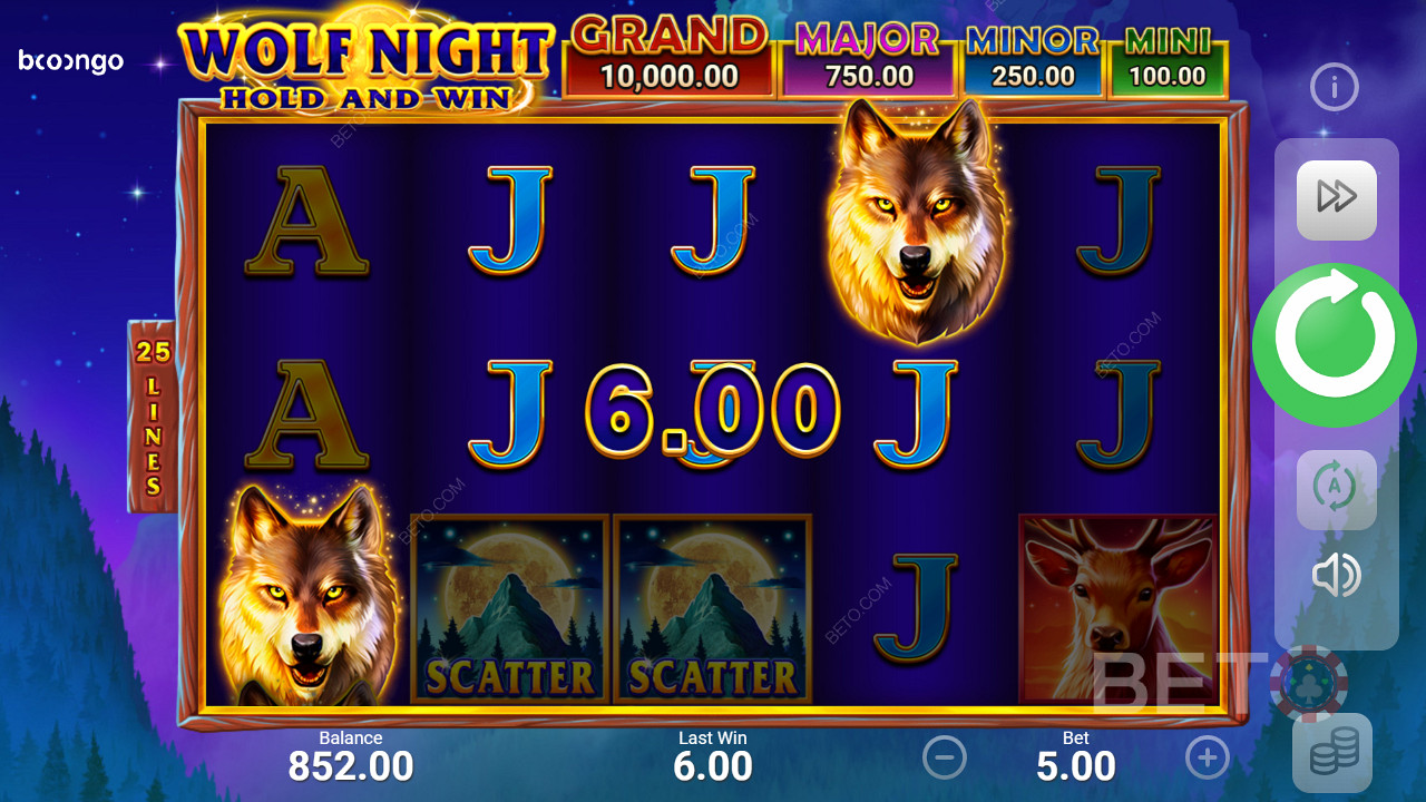 Буквы алфавита являются низкооплачиваемыми символами в игре Wolf Night