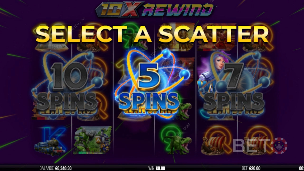 Специальные символы Scatter в 10x Rewind