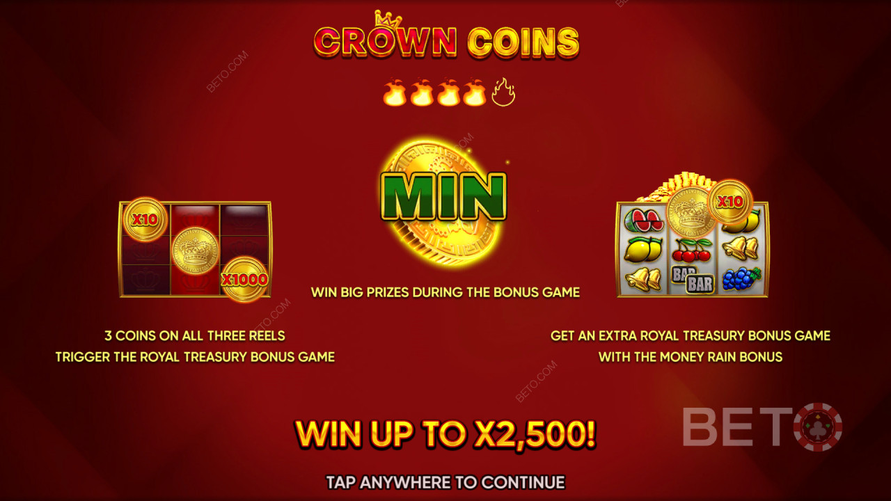 Бонусные функции, объясненные в Crown Coins by Endorphina