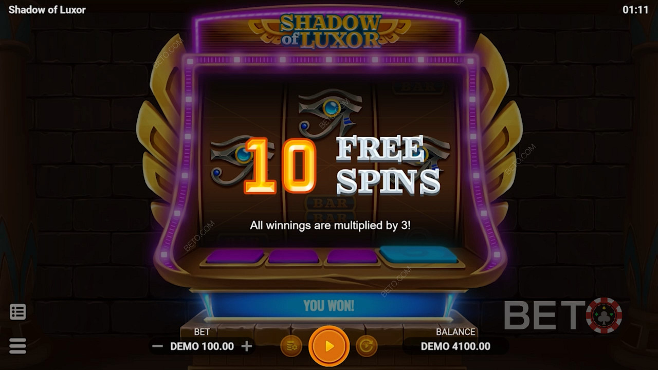 Вознаграждающие бесплатные вращения в классическом игровом автомате Shadow of Luxor