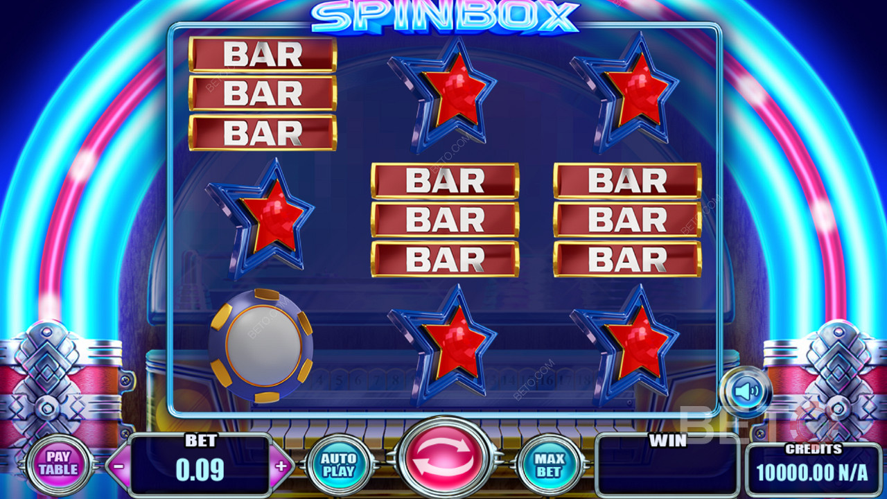 Привлекательные символы и классическая тематика игры в слоте Spinbox