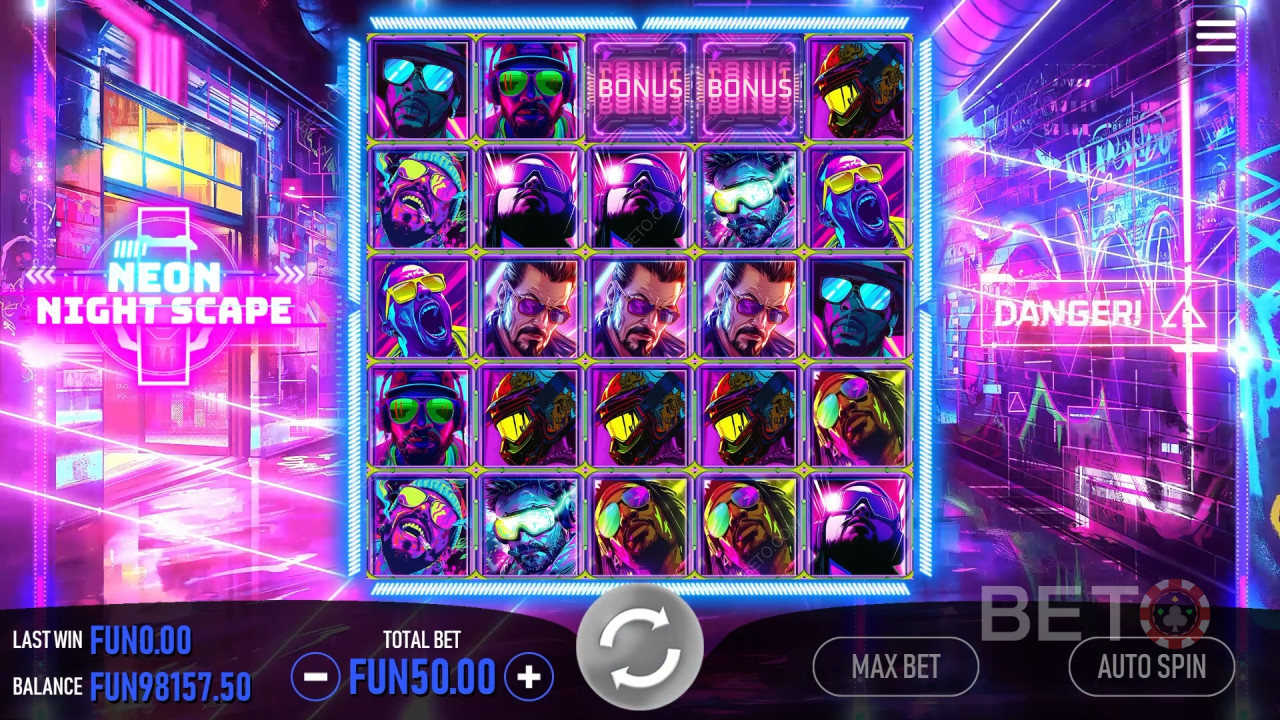 Обзор Neon Night Scape от BETO Slots