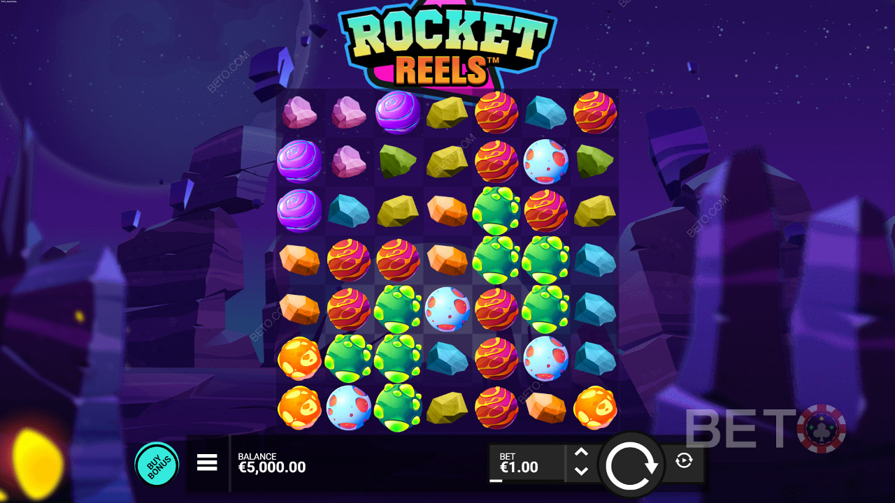 Кластерный слот Rocket Reels от Hacksaw Gaming
