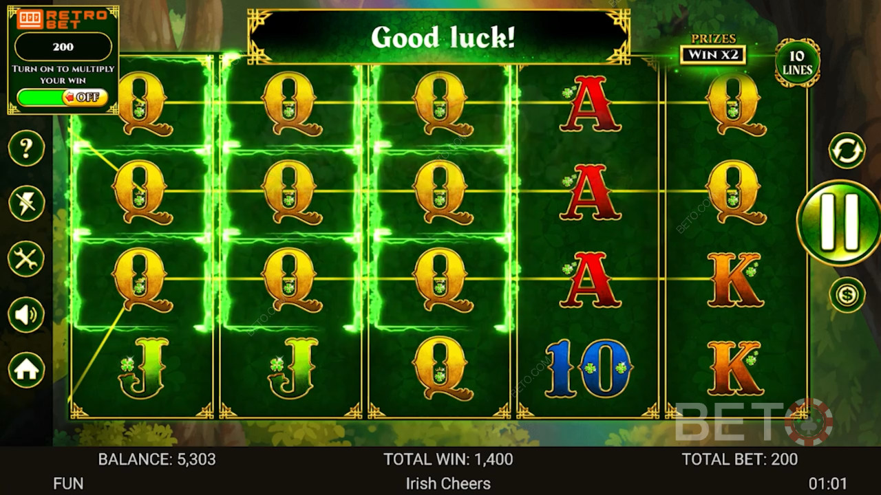 Irish Cheers Обзор BETO Slots