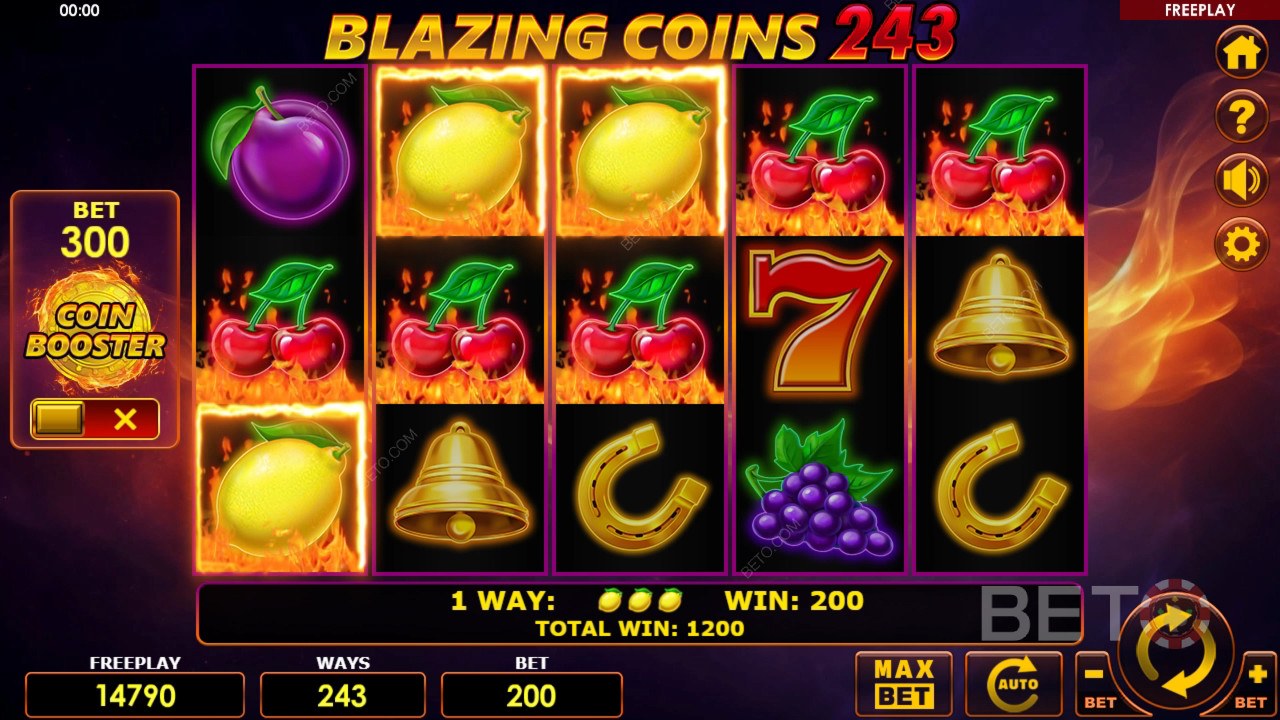 Blazing Coins 243 Обзор от BETO Slots