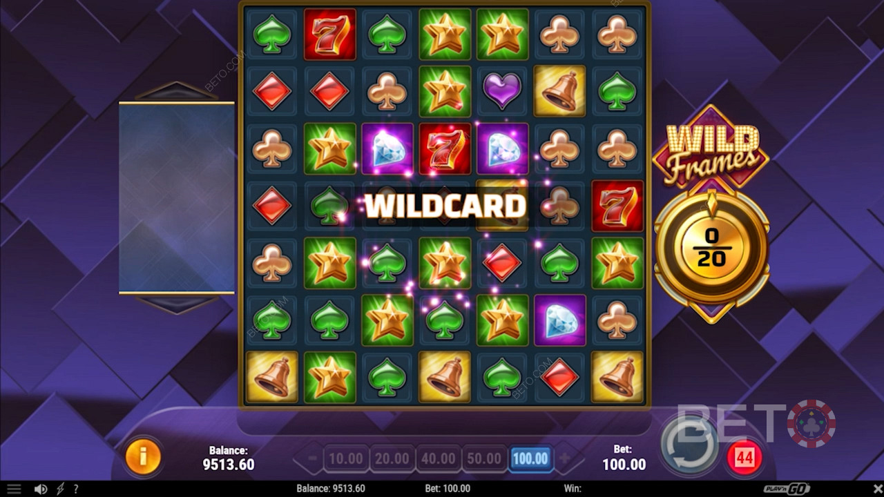 Бонус Wildcard в онлайн слоте Wild Frames