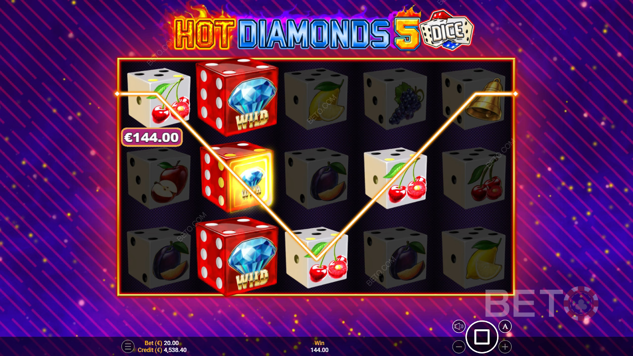Обзор Hot Diamonds 5 Dice от BETO Slots