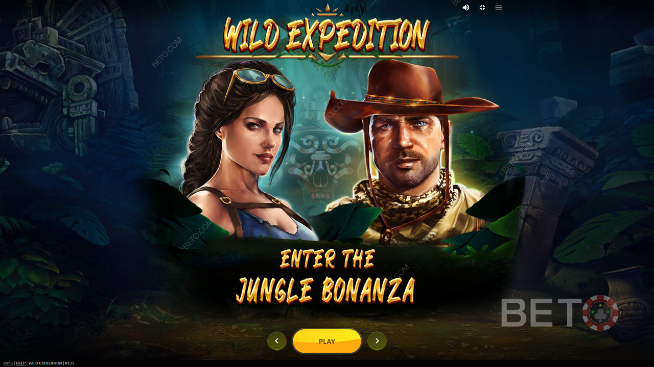 Присоединяйтесь к Нику и Каре в их следующем приключении в поисках удачи в слоте Wild Expedition