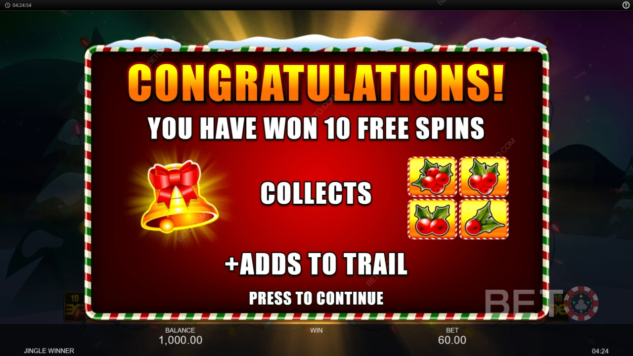 Бонусные функции, объясненные в Jingle Winner by Inspired Gaming