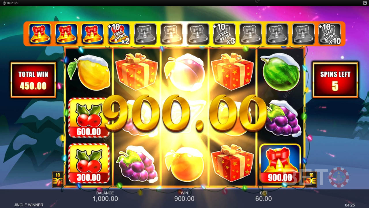 Выиграйте 3,333x вашу ставку в слоте Jingle Winner!