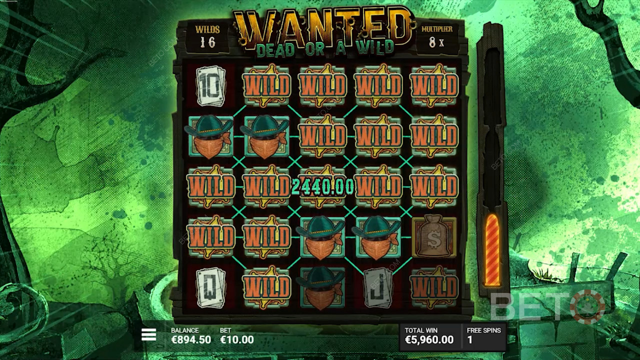 Широкая игровая сетка предлагается в Wanted Dead or a Wild