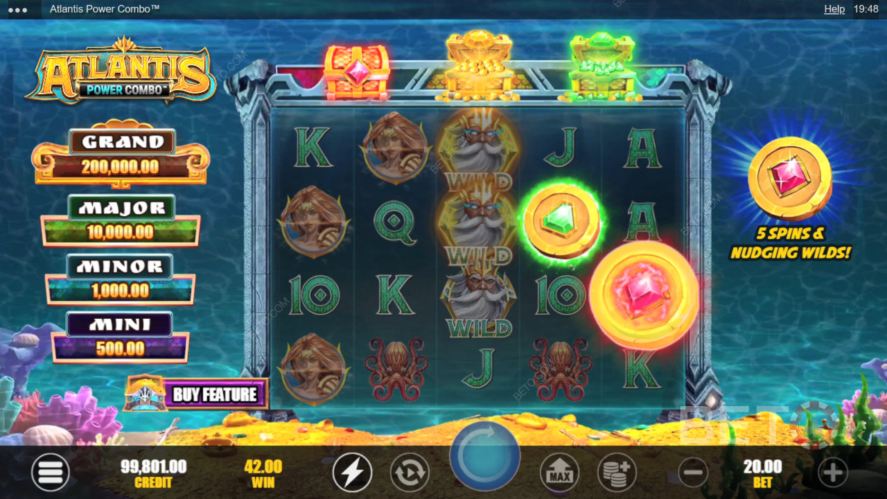 Обзор Atlantis Power Combo от BETO Slots