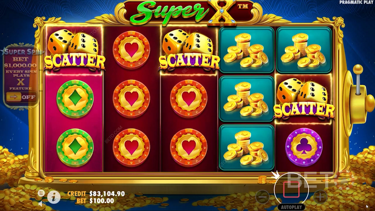 Золотая цветовая схема Super X вдохновляет большинство элементов игрового процесса