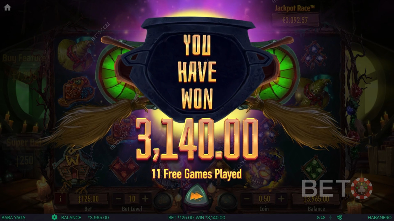 Выиграйте 9,696x вашу ставку в слоте Баба Яга!
