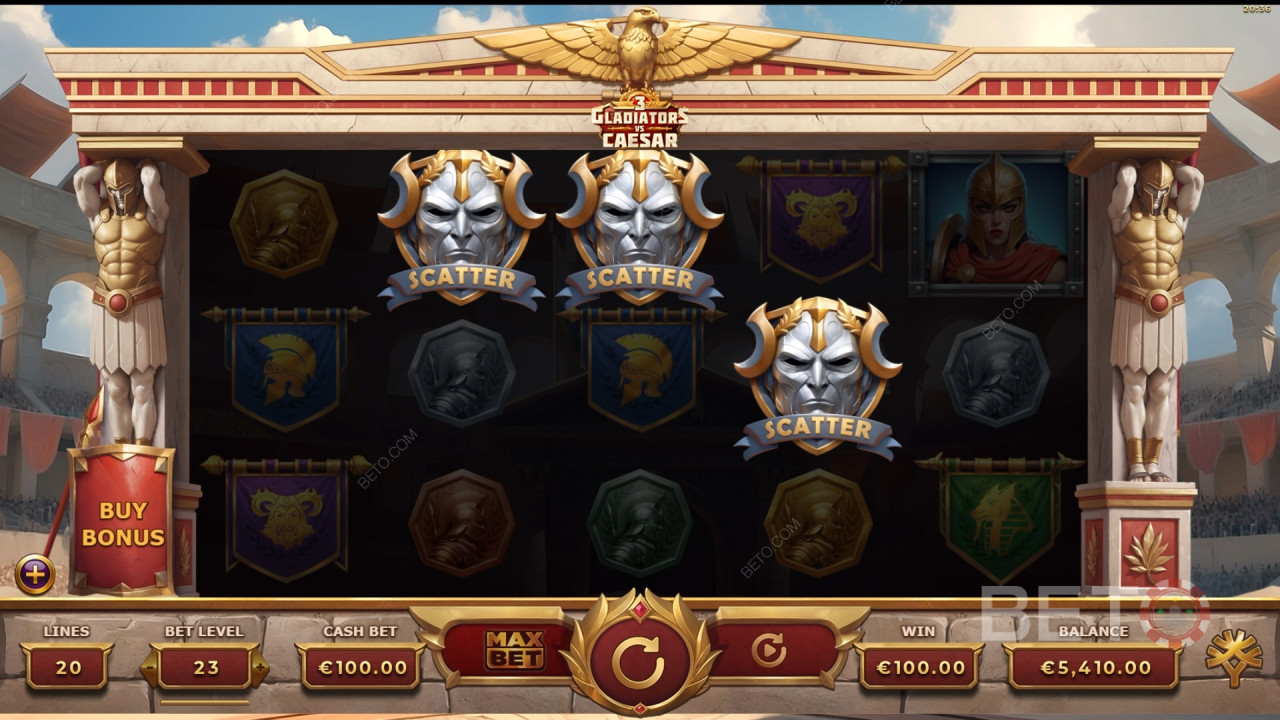 3 Gladiators vs Caesar Играть Бесплатно