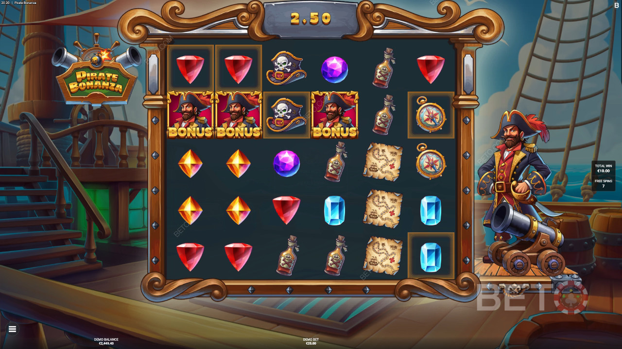 Как играть в автомат Pirate Bonanza от Backseat Gaming