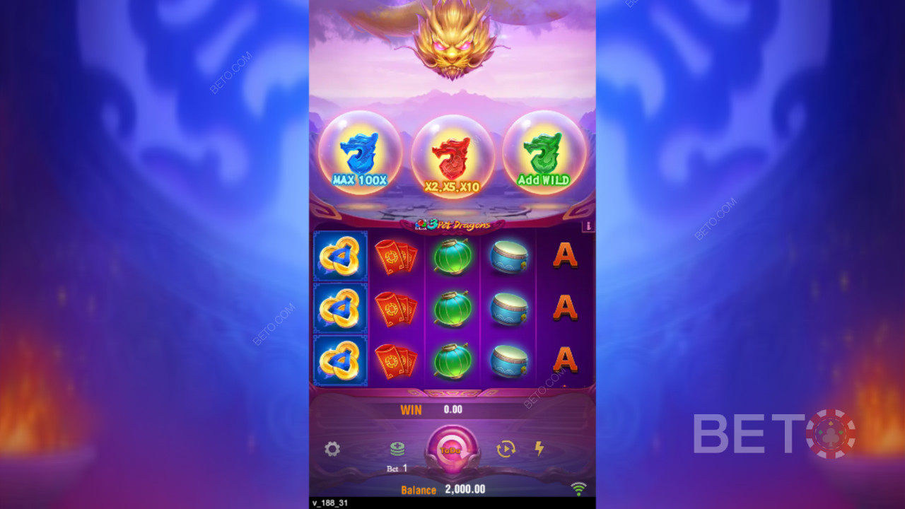 Выиграйте 10 000x вашу ставку в онлайн слоте 3 Pot Dragons!