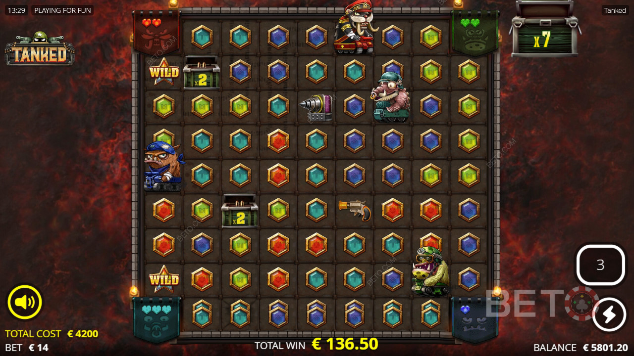 Выиграйте 25 000x вашу ставку в игровом автомате Tanked!