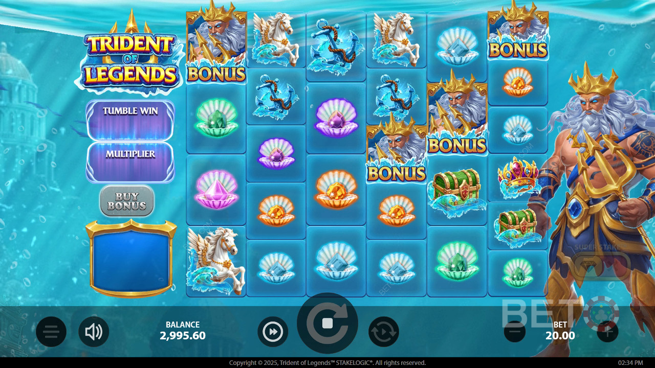 Обзор Trident of Legends от BETO Slots