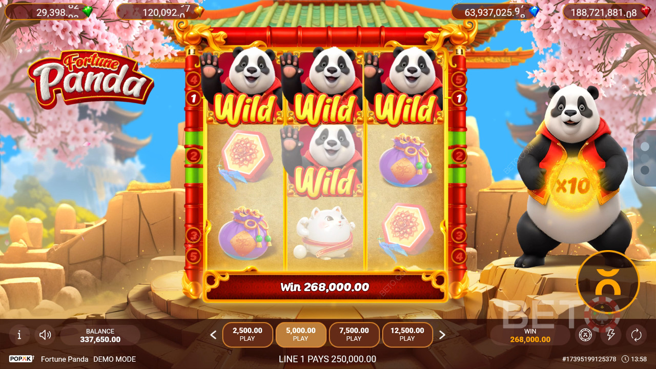 Бонусные функции в Fortune Panda от Popok Gaming