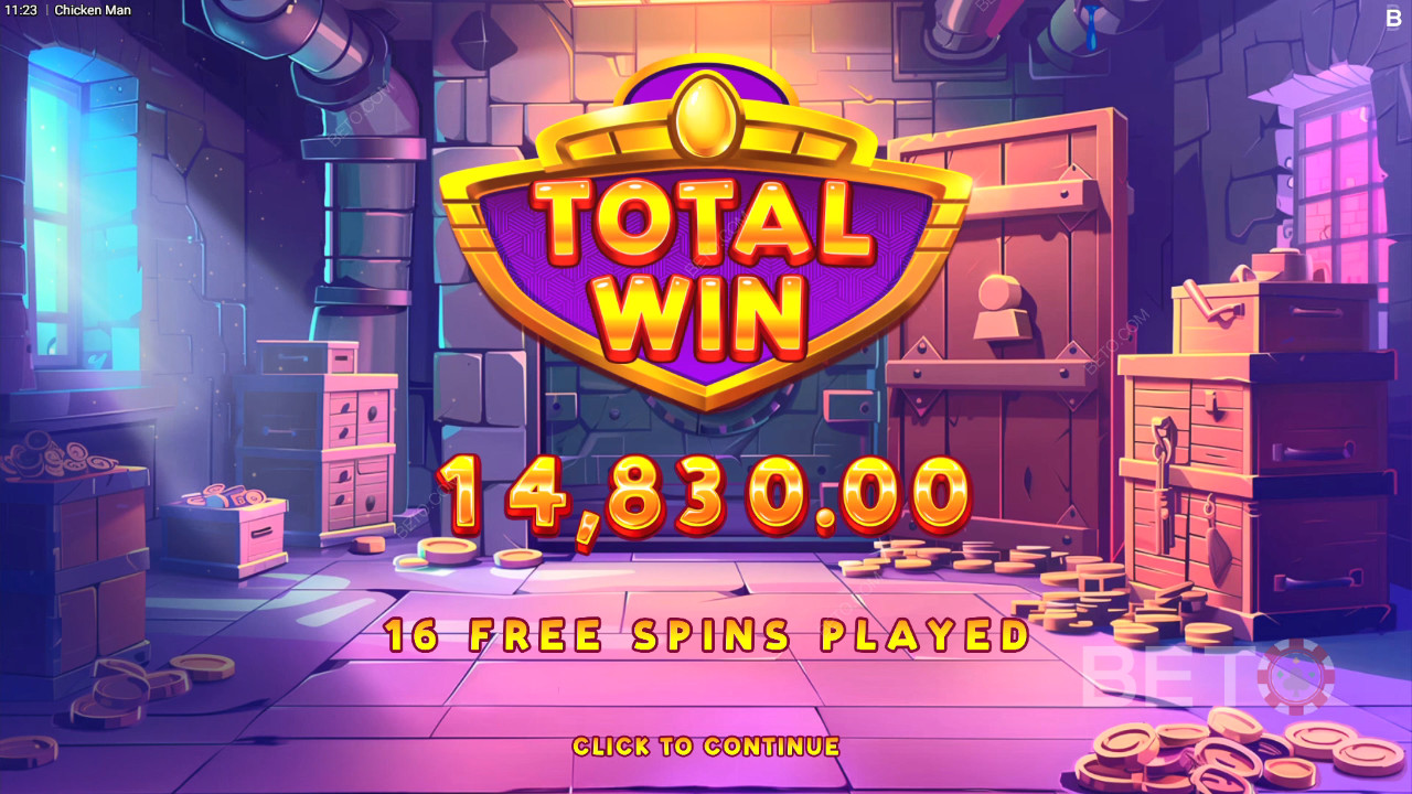 Выиграйте 12 500x вашу ставку в видеослоте Chicken Man!