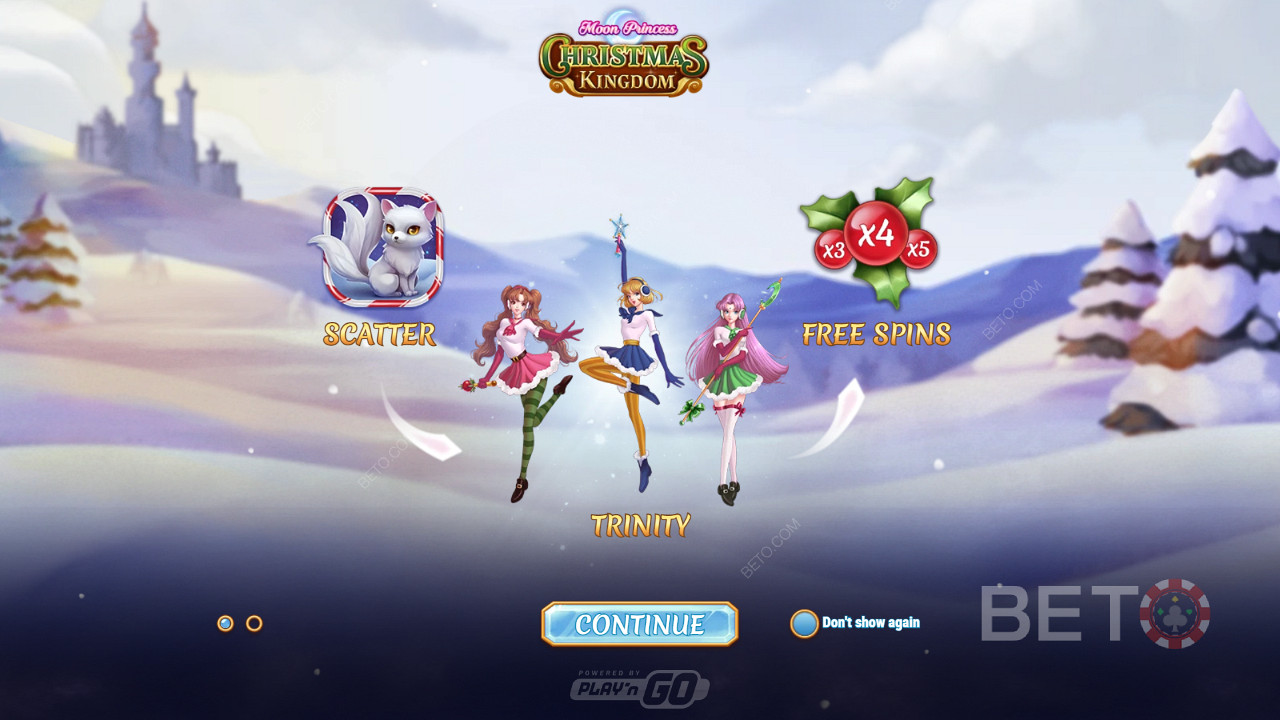 Вступительный экран игры Moon Princess Christmas Kingdom