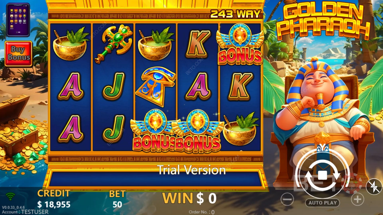 Обзор Golden Pharaoh от BETO Slots