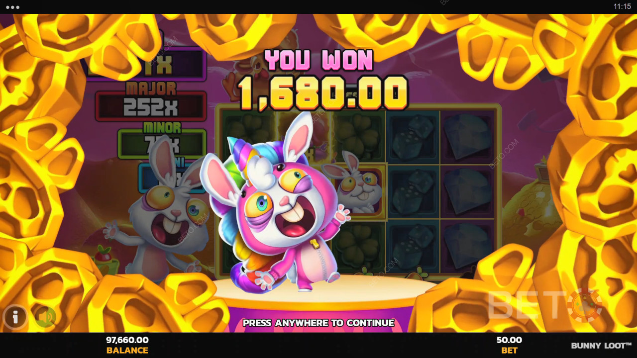 Выиграйте 5 000x вашу ставку в онлайн слоте Bunny Loot!