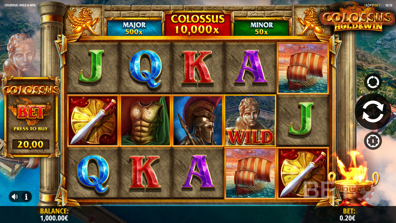 Наслаждайтесь греческой тематикой в онлайн слоте Colossus: Hold and Win